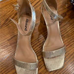 Abound Metallic Gold Block Heel Sandals